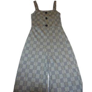 Jumpsuit Plaid jersey Knit Bodysuit One-Piece